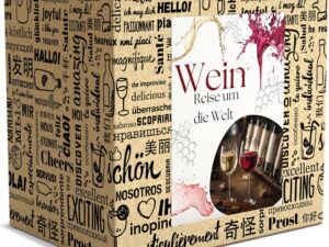 Wein-Präsentkörbe – BOXILAND Wein-Geschenkset [First Class Wine Tasting Set] – Weingeschenke für Damen und Herren – Weinset als Geschenk – Rotwein- und Weißwein-Set in Geschenkbox – Weinverkostungsset, Weinpaket (6 x 0,25 l)