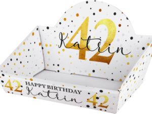 Geburtstags-Präsentkörbe – Herz & Heim® Personalisierter Geschenkkorb zum Selbstbefüllen (Golden Age, 30,5 cm x 16,5 cm x 21,5 cm (B x H x T))