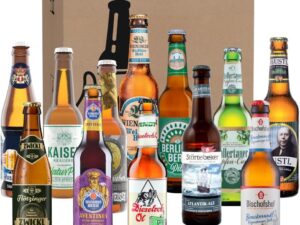 Bier-Präsentkörbe – Kalea Probierset 12 x 0,33 L, ausgewählte Bierspezialitäten, Biergeschenk für alle Bierliebhaber