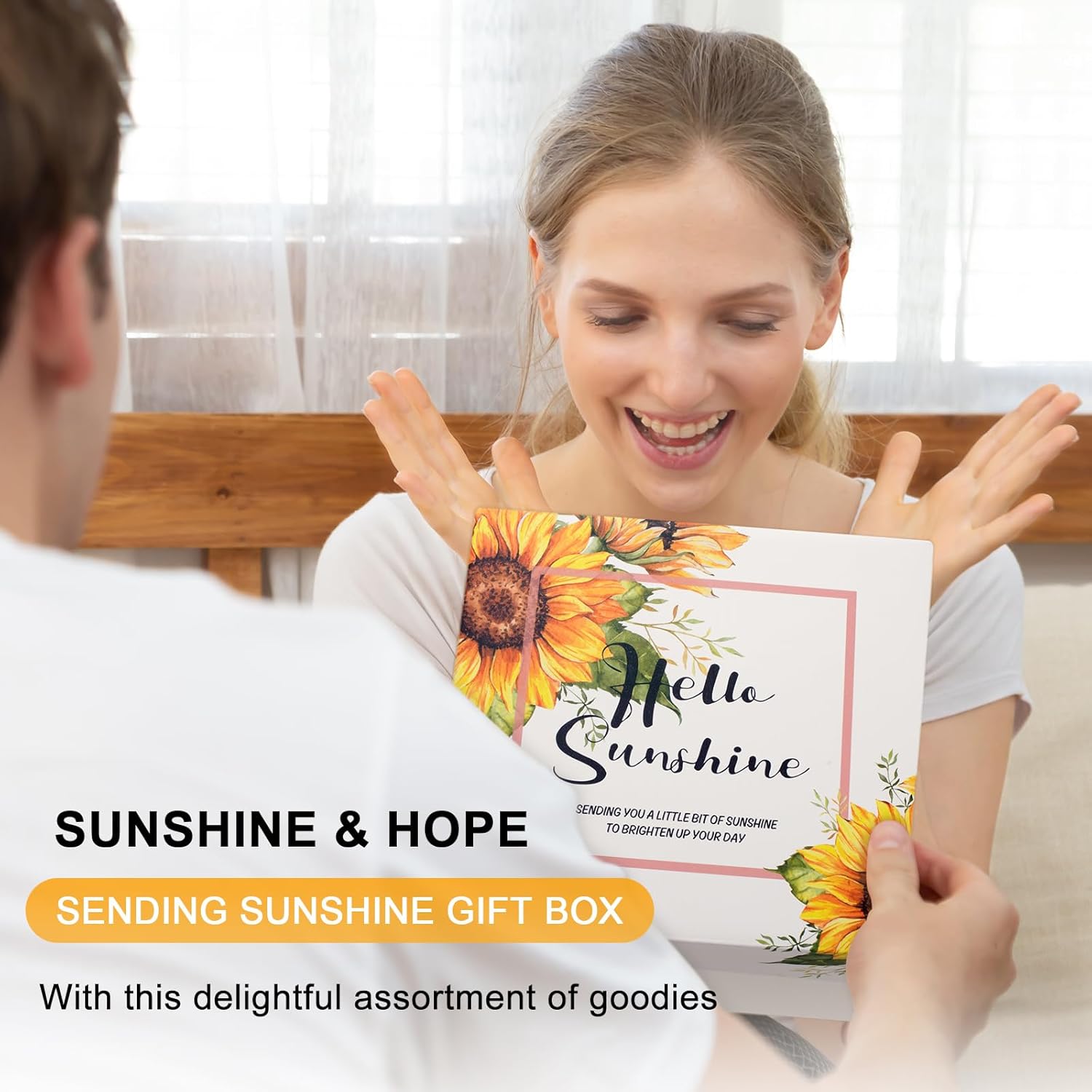 Geburtstags-Präsentkörbe - Geschenke für Frauen, Sonnenblumen-Geburtstagsgeschenk für Frauen, Geschenk für Freundin zum Geburtstag, Entspannungsgeschenkset für ihre beste Freundin, Schwester, Mutter und Kollegen – Bild 2