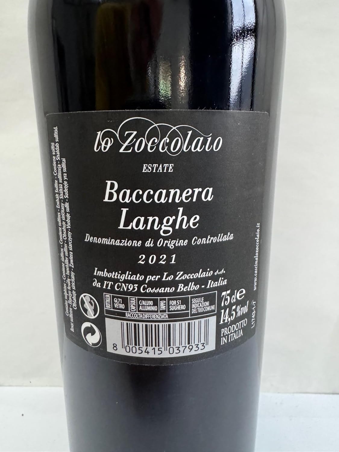 Wein-Präsentkörbe - Lo Zoccolaio Barbera d'Alba + Langhe Baccanera + Barolo – 3 Flaschen – Italien Wein Holzkiste Barbera Dry (3 x 0,75 l) – Bild 2