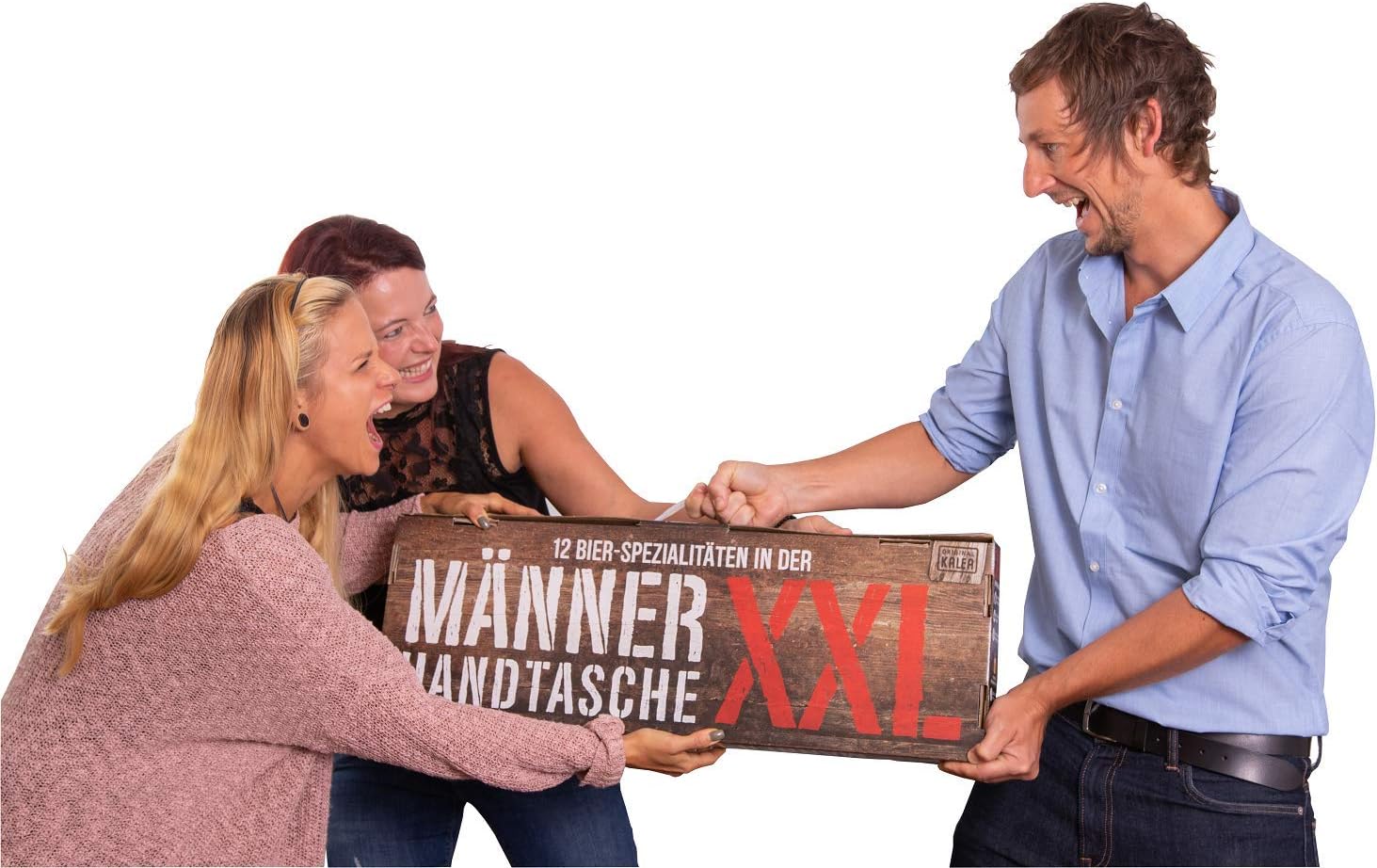 Bier-Präsentkörbe - Kalea XXL Herrenhandtasche, 12 x 0,33 L Bierspezialitäten aus Privatbrauereien, Biergeschenke für Männer und Frauen – Bild 5
