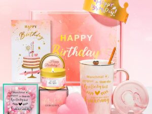 Geburtstags-Präsentkörbe – Frauengeburtstag, personalisierte Geschenke für die beste Freundin, Freundinnen, Geburtstag der Arbeitskollegin, Geschenkkorb für Frauen, lustiges Kaffeetassen-Geschenkset 30, 40, 50 Geschenkideen