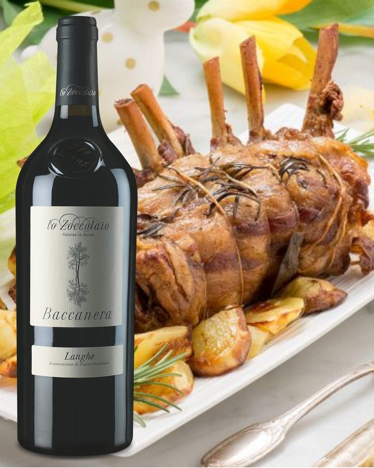 Wein-Präsentkörbe - Lo Zoccolaio Barbera d'Alba + Langhe Baccanera + Barolo – 3 Flaschen – Italien Wein Holzkiste Barbera Dry (3 x 0,75 l) – Bild 3