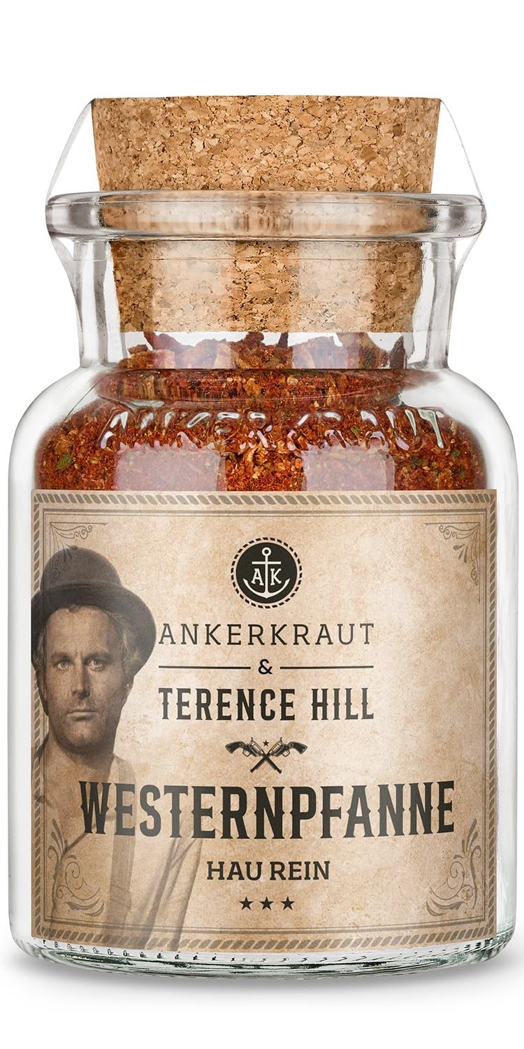 Geburtstags-Präsentkörbe - Ankerkraut Bud Spencer & Terence Hill Bagaluten-Gewürzbox mit Westernpfanne und Pasta alla Napoli-Geschenkset, köstliches Kochen, 195 g Gewürze, Inhalt – Bild 4