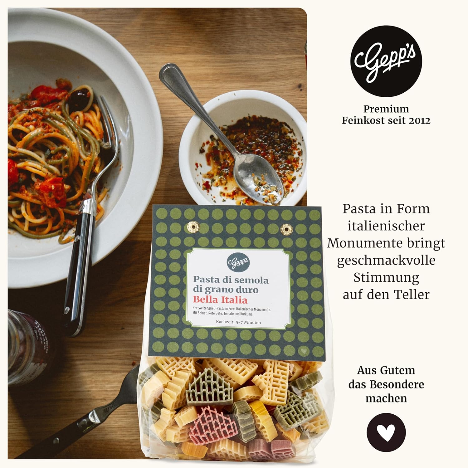 Wein-Präsentkörbe - Gepp's Feinkost Italien Reise I Geschenkset mit italienischen Köstlichkeiten I Elegante Geschenkbox mit Rotwein (750 ml), Trüffel-Olivenöl und vielem mehr I Geschenk für Männer und Frauen – Bild 4