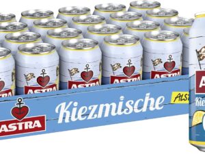 Bier-Präsentkörbe – Astra Kiezmische Fruchtig, Trübes Alsterradler, Einwegbierdosen (24 x 0,33 L)