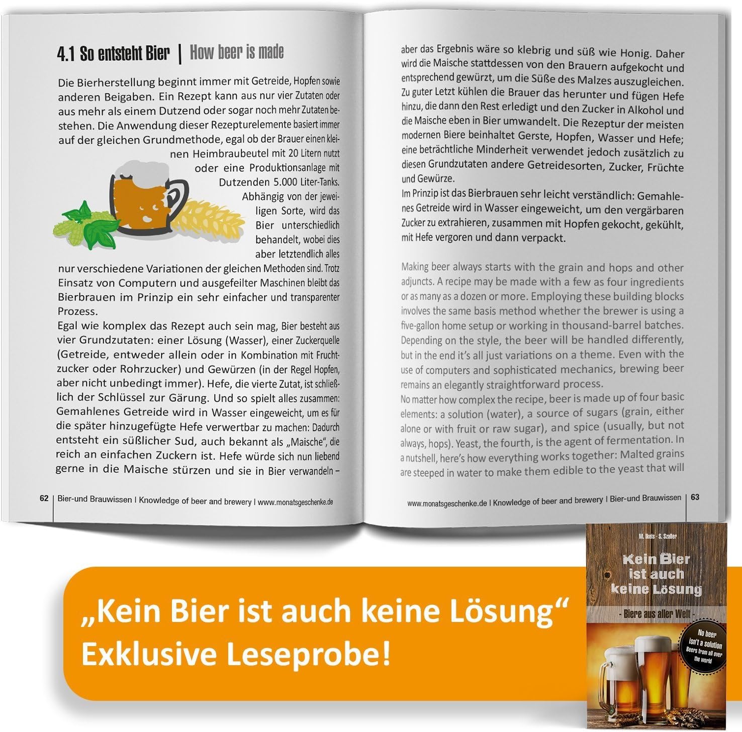 Bier-Präsentkörbe - Geschenkbiere für Männer aus aller Welt – Geburtstagsgeschenk für Ihn – inklusive Geschenkkarten und Bierbuch – Bild 5
