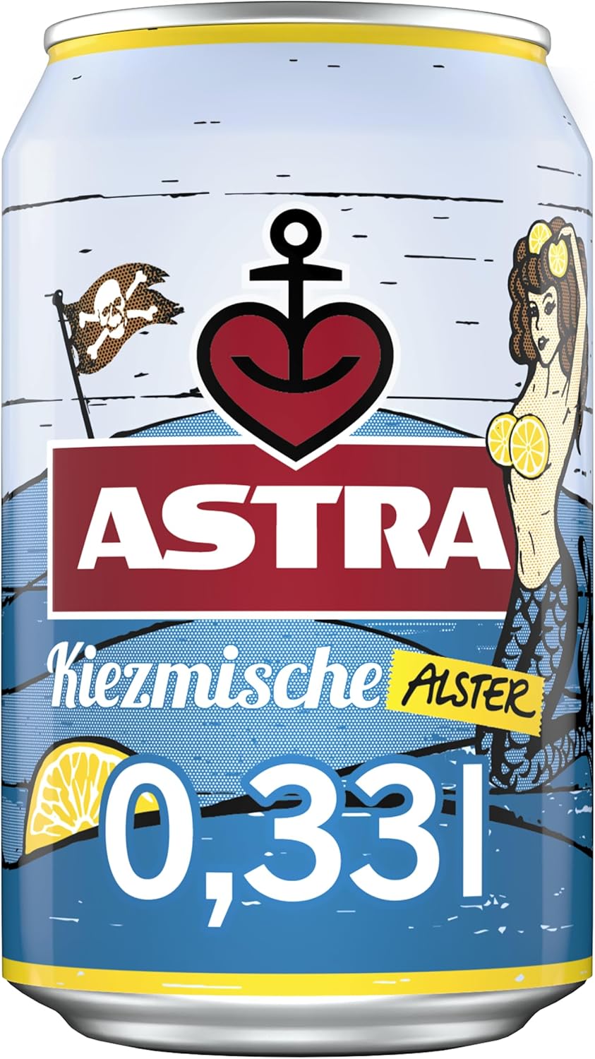 Bier-Präsentkörbe - Astra Kiezmische Fruchtig, Trübes Alsterradler, Einwegbierdosen (24 x 0,33 L) – Bild 2