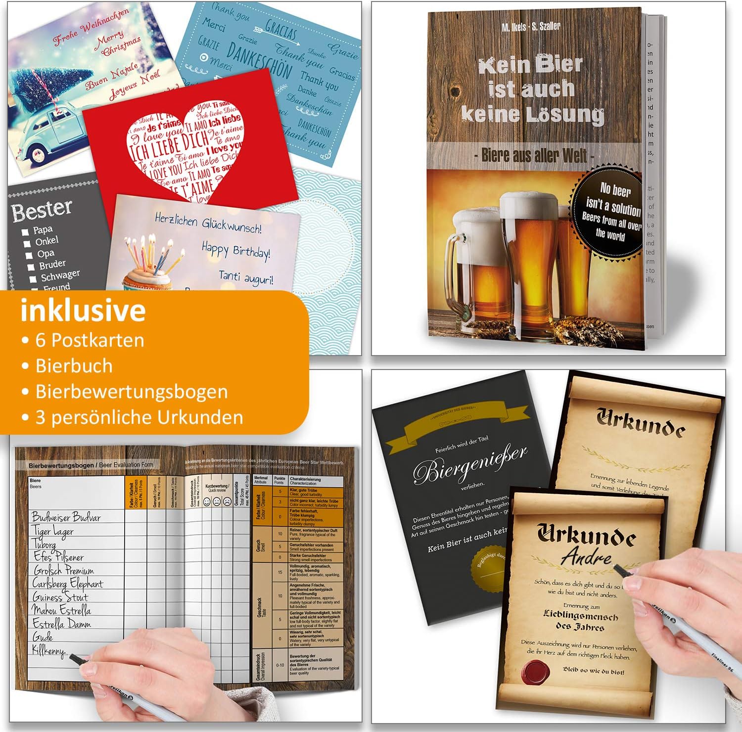 Bier-Präsentkörbe - 12 x Bier aus aller Welt & Deutschland / Geschenkset / Geburtstagsgeschenk Bier – Bild 2