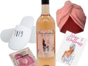 Wein-Präsentkörbe – DDB Geschenkbox „Beauty & the Wine“-Geschenke für Frauen, lustiger Geschenkkorb, Weingeschenk, 0,75 l