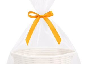 Geburtstags-Präsentkörbe – Leerer Geschenkkorb, Geschenkkorb mit Geschenktüten und Bändern, Geschenkkorb, Korb für Geschenke, Korbgeschenk, für Weihnachten, Geburtstag, Hochzeit, Babyparty & DIY-Geschenkideen