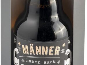 Bier-Präsentkörbe – Jack´s Bierflasche „Männer haben auch Durst nach Beispielen“ mit Geschenkverpackung 0,33 Liter, Männergeschenk / Geburtstag / Party