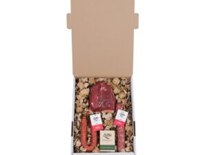 Wurst-Präsentkörbe – Leffis Wurst- und Schinkenpaket Mini | Ahlenwurst und Schinken aus Nordhessen | Wurstkorb Ahle Wurst Geschenkbox Herren | Geschenkkorb Männer