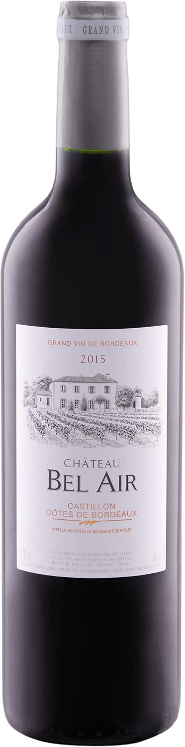 Wein-Präsentkörbe - BRUBAKER Wine Gift Set with 1 Bottle of Red Wine Vintage 2015 Château Bel Air - in Wooden Box with Sommelier Set – Bild 3