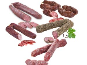 Wurst-Präsentkörbe – Almgourmet – Tiroler Wurzen „Unsere Klassiker“ – Set mit 5 verschiedenen Wurzeln – Luftgetrocknet & herzhafter Geschmack – Ungekühlt mehrere Monate haltbar