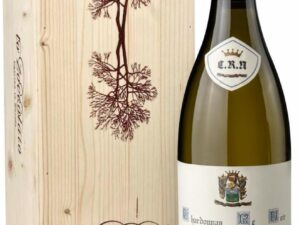 Wein-Präsentkörbe – Lo Zoccolaio – Weißwein – Langhe DOC Chardonnay ‚Re Noir‘ in Holzkiste – Geschenkbox – 1 x 750 ml
