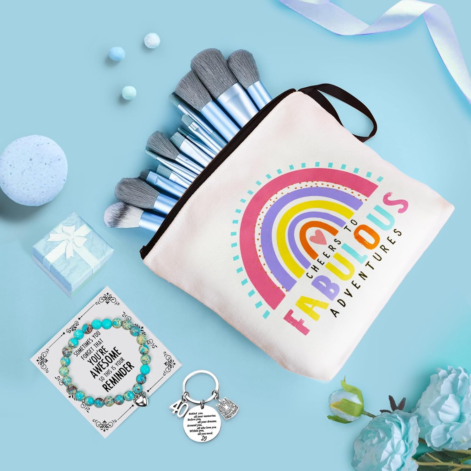 Geburtstags-Präsentkörbe - Geschenke zum 40. Geburtstag für Frauen, Geschenke zum 40. Geburtstag für sie, Happy Basket Geschenkideen für 40 Jahre alte Frauen, Geschenkkörbe, Verwöhnung, Geboren im Jahr 1984, Freunde, Mutter – Bild 3