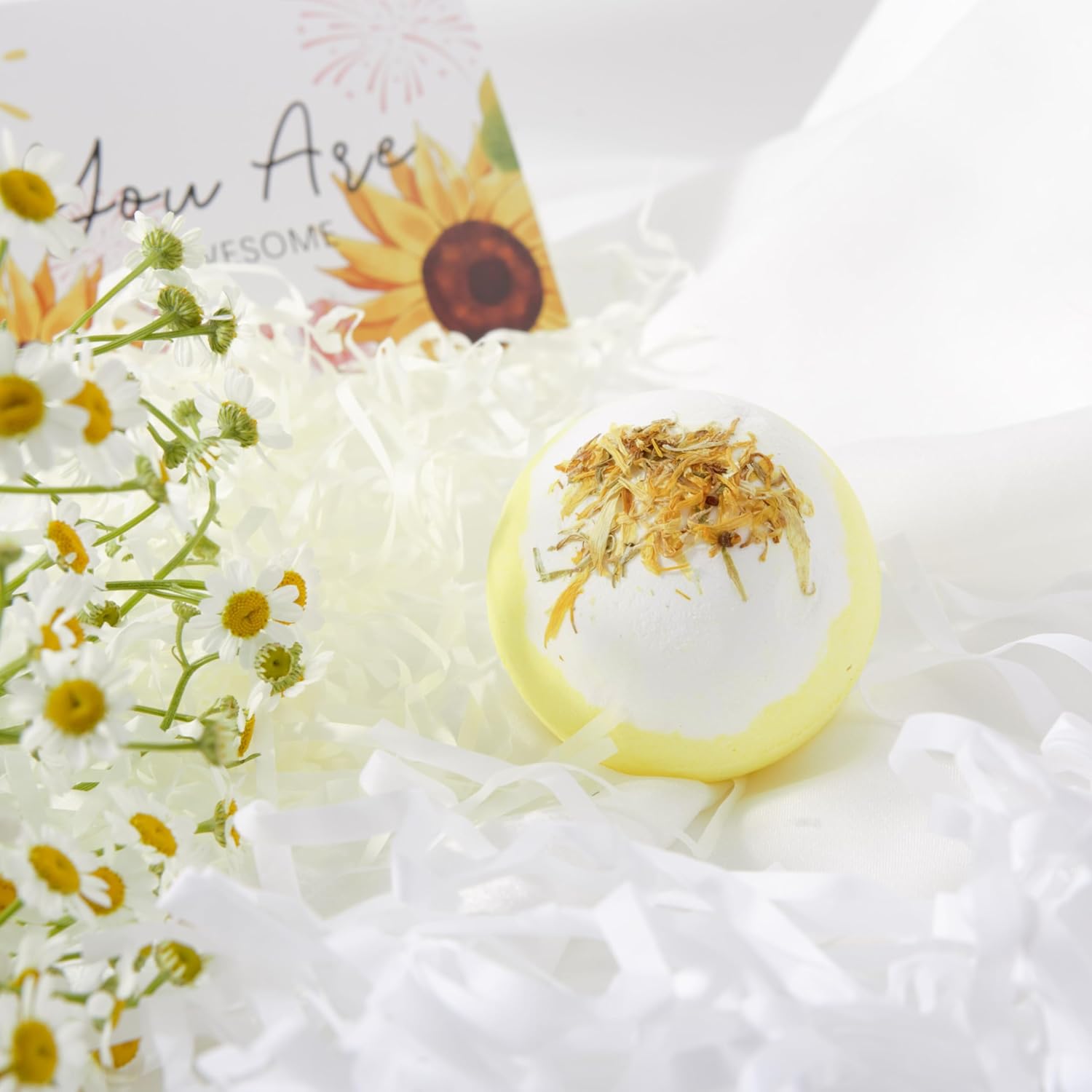 Geburtstags-Präsentkörbe - Sonnenblumen-Geschenk für Freundin, Genesungsgeschenke, Wellness-Geschenkset für Frauen, Geburtstagsgeschenk für Frauen, beste Freundin, Schwester, Kollegin, Genesungsgeschenke – Bild 8