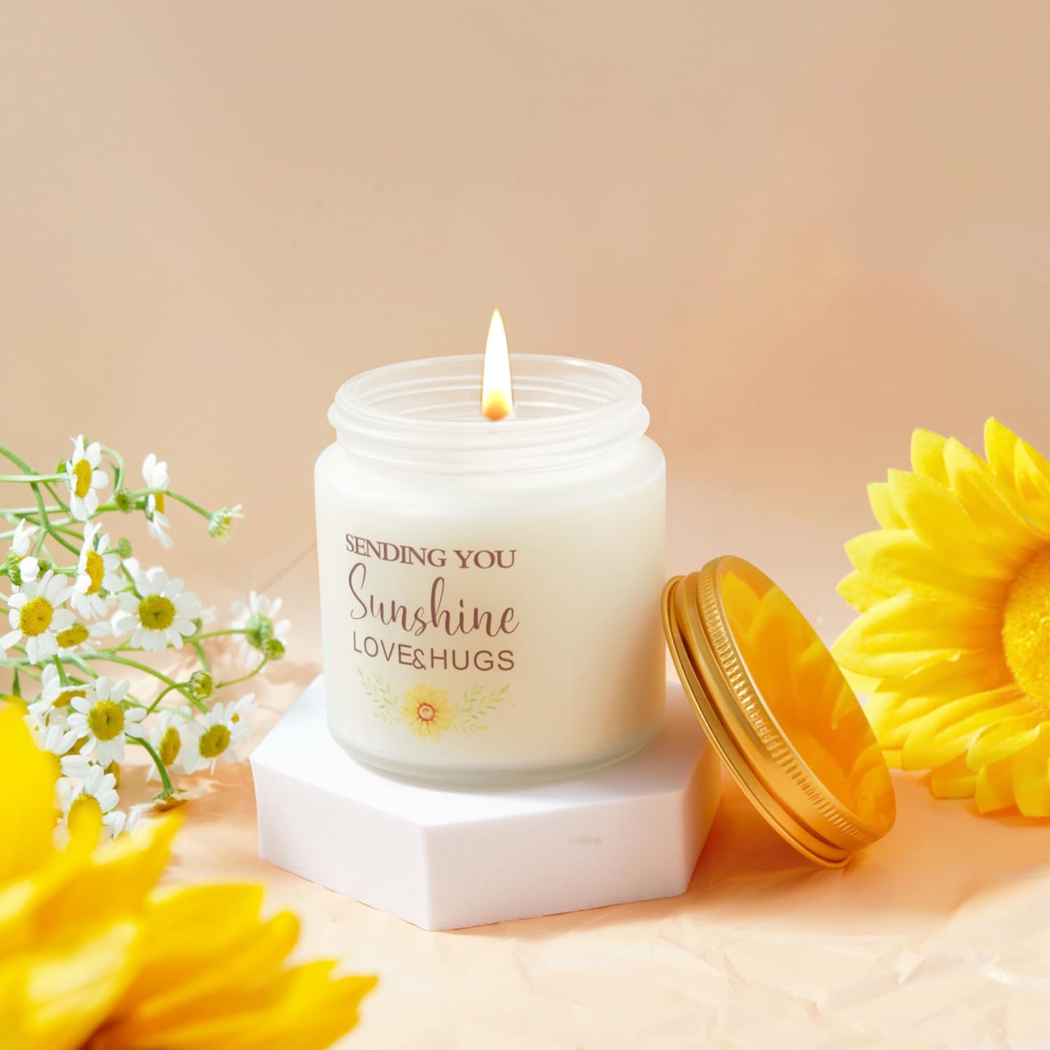 Geburtstags-Präsentkörbe - Sonnenblumen-Geschenk für Freundin, Genesungsgeschenke, Wellness-Geschenkset für Frauen, Geburtstagsgeschenk für Frauen, beste Freundin, Schwester, Kollegin, Genesungsgeschenke – Bild 5