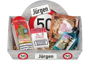 Geburtstags-Präsentkörbe – Lustapotheke® Personalisierter Geschenkkorb zum Geburtstag, gefüllt mit Scherzartikeln