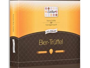 Geburtstags-Präsentkörbe – Esther Biertrüffel Geschenk 9er Pack mit Alkohol 110g – Handgefertigt – Geschenkidee für Männer & Bierliebhaber