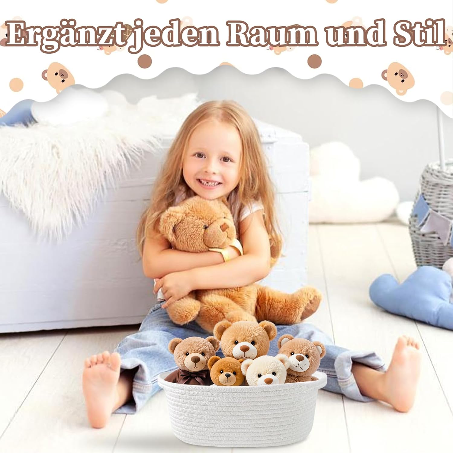 Wein-Präsentkörbe - AHEJIOO Leerer Geschenkkorb, Geschenkkorb mit Geschenktüten und Bändern, Geschenkkorb, Korb für Geschenke, Korbgeschenk, für Weihnachten, Geburtstag, Hochzeit, Babyparty & DIY-Geschenkideen – Bild 6