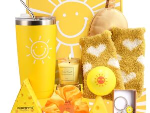 Geburtstags-Präsentkörbe – 10er-Pack Geschenke für Frauen, Geburtstagsgeschenk für Frauen, personalisierte Freundin, Geburtstag, Mama, Schwester, beste Freundin, Entspannungs- und Wellness-Thermoskanne, Weihnachtsgeschenke