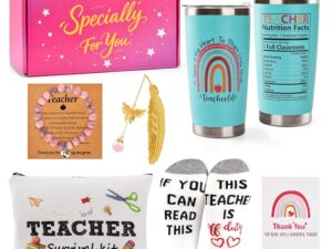 Geburtstags-Präsentkörbe – Personalisierter Lehrer-Geschenkkorb, tolles Anerkennungsgeschenk für Frauen, Pädagogen, Dankeschön-Geschenk zum Geburtstag, Ruhestand, Weihnachten, Jahresende (grün)