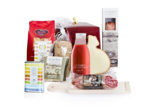 Wurst-Präsentkörbe – Geschenkkorb „Classic Christmas“, Gourmetkorb mit Weihnachtsprodukten, Zusammenstellung verschiedener italienischer Produkte, ideal für ein besonderes Geschenk