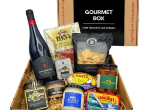 Wurst-Präsentkörbe – MAS PRODUCTOS – Gourmet-Geschenkkorb – Spanische Delikatessen – Exklusiver Geschenkkorb mit Köstlichkeiten – Geschenk für Damen & Herren – Hochwertige Spanien-Box