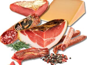 Wurst-Präsentkörbe – BAVAREGOLA Viktor Kofler/Lana Südtiroler Speck, Käse, Salami & Schinken, 6er-Set