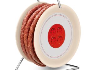 Wurst-Präsentkörbe – Wurstbaron® Wurstkabelrolle, 3,5 m Krakauer Wurst, hochwertig und rauchiges Aroma, witziges Geschenk für Sie und Ihn, 240 g