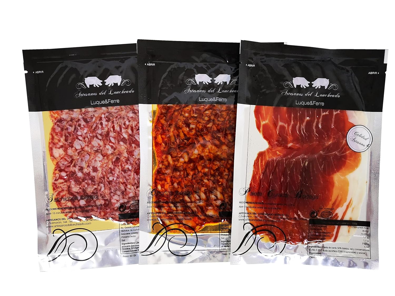 Wurst-Präsentkörbe - Geschenkbox, spanische Geschenke, Tapas, Geschenk für Feinschmecker und Spanien-Fans, Pata negra – Bild 3