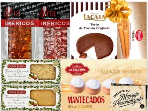 Wurst-Präsentkörbe – Weihnachtskorb Gourmet ohne Alkohol 2025 Cia&Co (Set 100) · Ibérico-Würste, Nougat und traditionelles Gebäck · Personalisierte Grußkarte · Geschenk für Firmen, Familien und Freunde