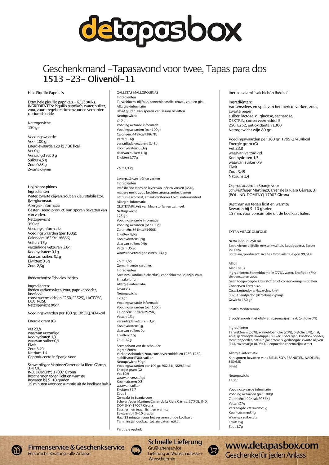 Wurst-Präsentkörbe - Geschenkbox, spanische Geschenke, Tapas, Geschenk für Feinschmecker und Spanien-Fans, Pata negra – Bild 9