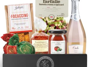 Geburtstags-Präsentkörbe – Italia-Geschenkkorb mit SPUMANTE ZERO Alkoholfreier und italienischer Feinkost-Geschenkkorb mit italienischen Köstlichkeiten für Männer und Frauen zum Geburtstag, Weihnachten, Hochzeit