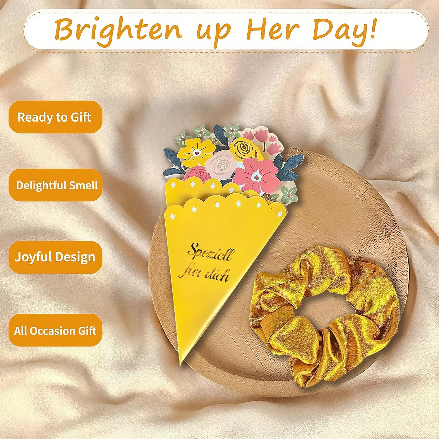 Geburtstags-Präsentkörbe - Geschenke für Frauen, 9-teilig, Sonnenblumen-Geburtstagsgeschenk für Frauen, Geschenkset für beste Freundin, Schwester, Mama, Mädchen zum Geburtstag, Weihnachten – Bild 6