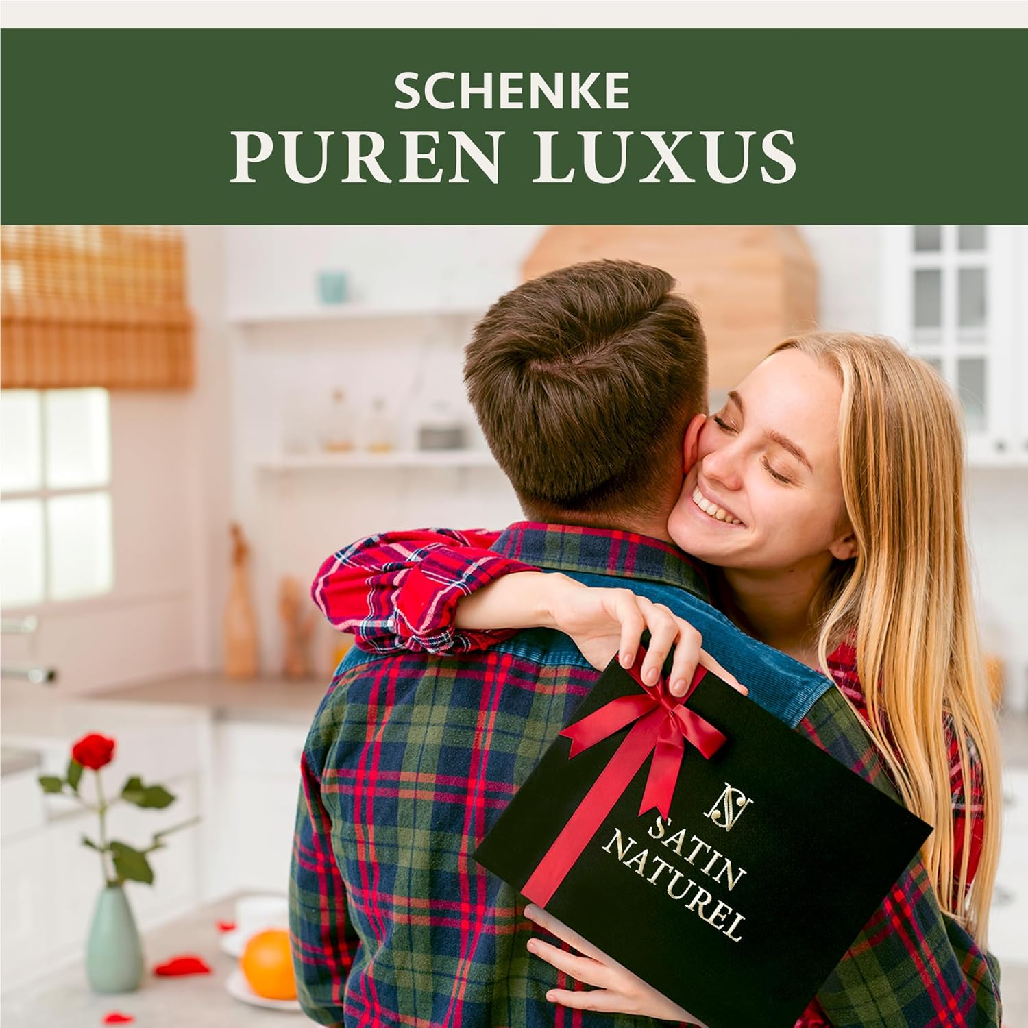 Geburtstags-Präsentkörbe - Satin Naturel Verwöhn-Geschenkset für Frauen mit Bio-Arganöl, Rizinusöl, Mandelöl, Jojobaöl und Sheabutter, Wellness-Set – Bild 7