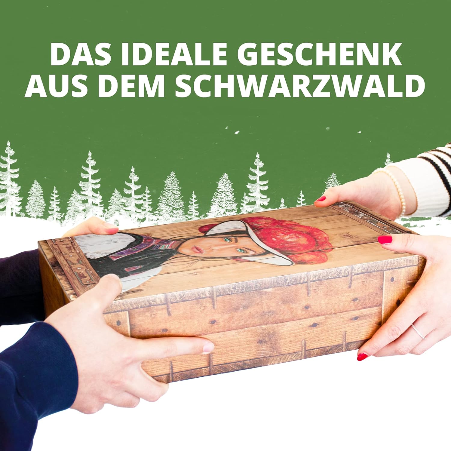 Wurst-Präsentkörbe - Schwarzwald Metzgerei Geschenkkorb „Marie“ – süß, salzig, würzig – 6er-Set mit Würstchen, Marmelade, Senf, Schokolade, Schinken und Salami – Bild 4