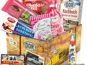 Wurst-Präsentkörbe – Ostsüßigkeiten aus der DDR / Geschenkset zum Geburtstag für Sie / DDR-Paket