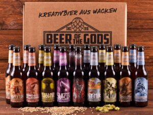 Bier-Präsentkörbe – WACKEN BRAUEREI Craft Beer Box 20 x 0,33 L Verschiedene Sorten | GöTTERE | Viking Craftbeer Set Geschenk für Männer | Viking Kraft Bier Geschenk für Männer | Party-Festival-Heavy-Metal