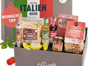 Geburtstags-Präsentkörbe – Gepp’s Feinkost Bella Italia Gift Box, Gift Basket for Men and Women, Finest Italian Specialities, Made According to Own Formula, Gift for Enjoyable Moments
