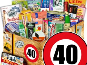 Geburtstags-Präsentkörbe – Besondere Geschenkbox/Ossi-Paket/Geburtstag 40/Geschenkkorb Mann
