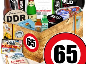 Geburtstags-Präsentkörbe – Männergeschenk DDR / Geburtstag 65 / Geschenkkorb Freund