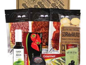 Wurst-Präsentkörbe – Spanische Geschenke, Serrano-Schinken, Pata Negra Chorizo, Pata Negra Salami, Sardinen, Oliven, Geschenkset