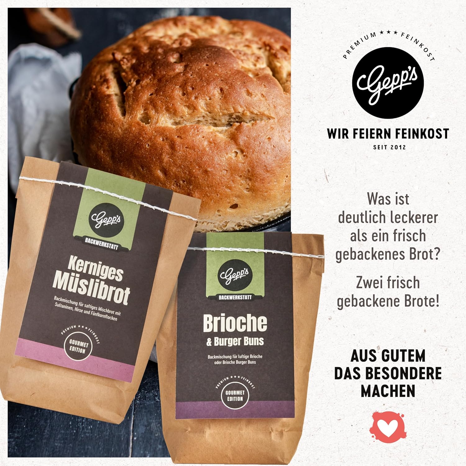 Geburtstags-Präsentkörbe - Gepp's Feinkost Wundertüte Sonntagsbrunch I Geschenkset mit Köstlichkeiten wie Aprikose & Yuzu und Feigenfruchtaufstrich I Geschenk mit Köstlichkeiten für ein perfektes Frühstück – Bild 6