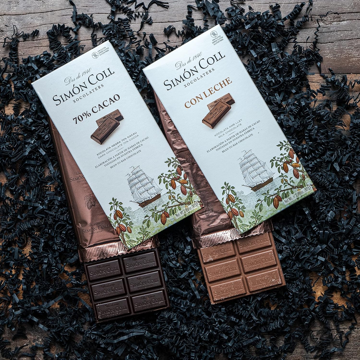 Wein-Präsentkörbe - Simón Col Rotwein-Geschenkset aus Spanien mit Schokolade – Bild 5