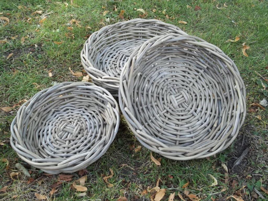 Wurst-Präsentkörbe - Sonstige Obstschale/Deko-Rattankorb, Präsentkorb, Beige/Grau, Größe 1 – Bild 3