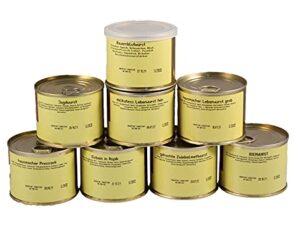 Wurst-Präsentkörbe – Mini-Dosen-Set mit 8 leckeren Wurstspezialitäten in der Dose Landmetzger Schiessl